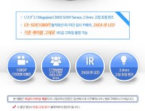 [이지피스] EX-SDI 전용 CCTV, 적외선 돔형, EGPIS-EXD6224R [210만화소] [고정렌즈-2.9mm/IR LED24개] [블랙]