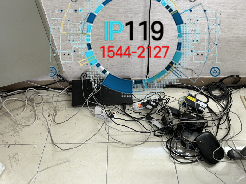 음성 부성화학 10회선 선로 정리 및 통신렉 설치·장비 이설 작업